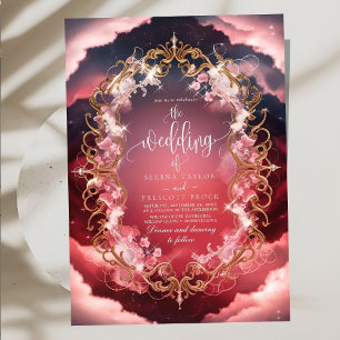 Romantic Baroque ThLED Mystic Wedding bjudande Inbjudningar