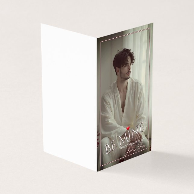 Romantic Be Mine Valentine Design Kort (Utsida)