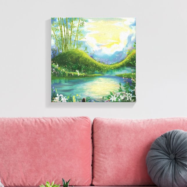 Romantic Beach Dream: Tro på dig själv Canvastryck (Insitu (Vardagsrum))