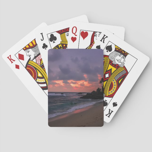 Romantic Beach vid Dusk Casinokort (Baksidan)