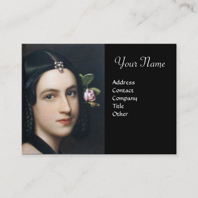 ROMANTIC BEAUTY,Salon Spa, Makeup Artist Visitkort (Framsida)