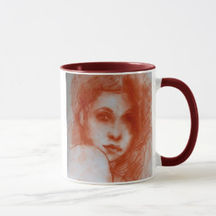ROMANTIC BEAUTY/Woman Porträtt i Sepia Brown Mugg