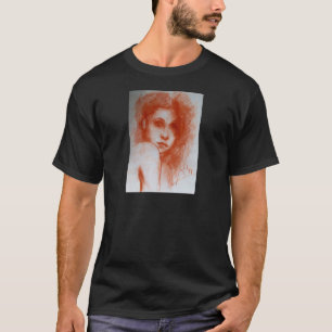 ROMANTIC BEAUTY/Woman Porträtt i Sepia Brown Tee