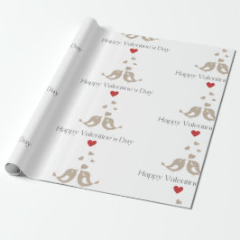 Romantic Birds Valentine's Day, Cute Love Gift Presentpapper