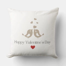 Romantic Birds Valentine's Day, Cute Lovebirds Kudde