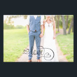 Romantic Black Kärlek Elegant bröllop Fototryck<br><div class="desc">Fotoutskrift med romantisk kärlek-typografi. Anpassade med namn och data.</div>