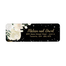Romantic Black och Guld Winter Wedding