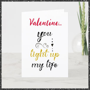 Romantic Black Red & Guld Valentine Sayed Helgdag Helgkort