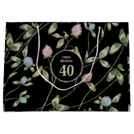 Romantic Black Rosa Klöver Blommigt