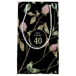 Romantic Black Rosa Klöver Blommigt