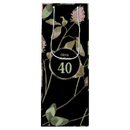 Romantic Black Rosa Klöver Blommigt