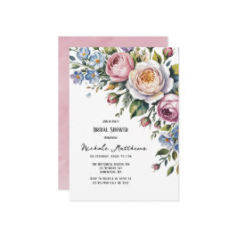 Romantic Blommigt Bouquet Brunch & Bubly Inbjudningar