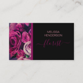 Romantic Blommigt Bouquet  Visitkort
