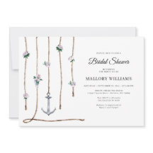 Romantic Blommigt Nautical Anchor Möhippa Invi