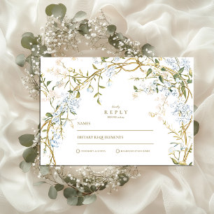 Romantic Blommigt Weddin OSA Kort