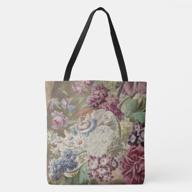 Romantic Blommigts Tote Bag Tygkasse (Framsida)