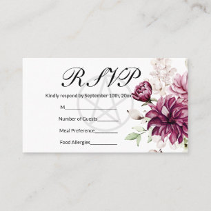 Romantic Bloom Blommigt Peony Pentacle OSA Visitkort