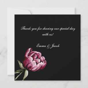 Romantic Bloom Blommigt Peony Tack Kort