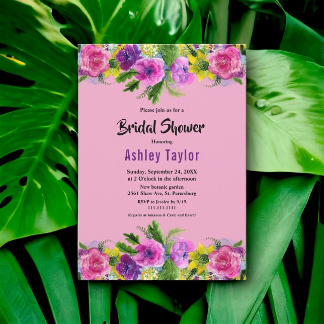 Romantic Bloom Ro, sommarBlommigt, Möhippa Inbjudningar (Skapare uppladdad)