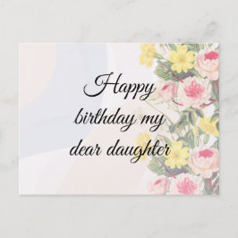 Romantic blooming flowers vykort