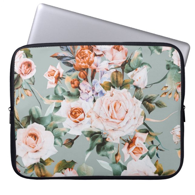 Romantic Blossom Haven Laptop Fodral (Framsidan)