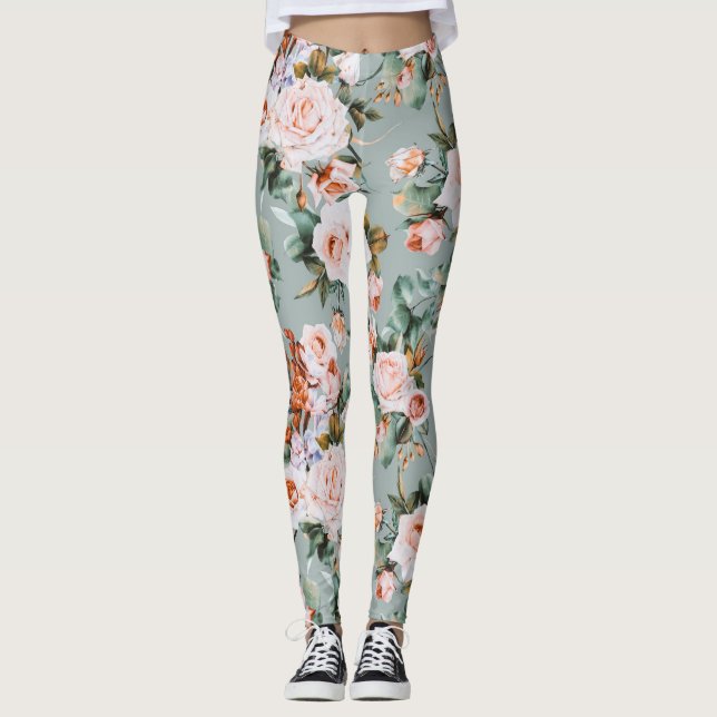 Romantic Blossom Haven Leggings (Framsida)