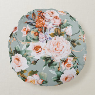 Romantic Blossom Haven Rund Kudde