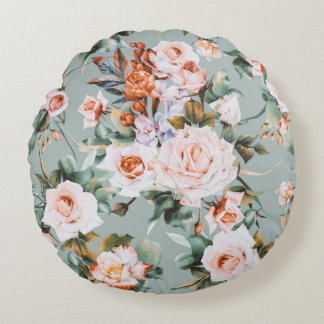 Romantic Blossom Haven Rund Kudde