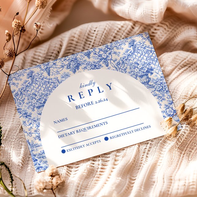 Romantic Blue Garden Graduation Party OSA Kort (Skapare uppladdad)