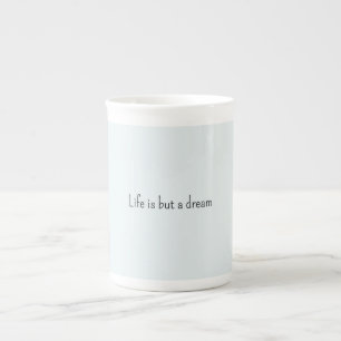 Romantic Blue Livet är bara en dröm Benporslin Mugg