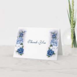 Romantic Blue Regency Gay Botanical Silhouette  Tack Kort