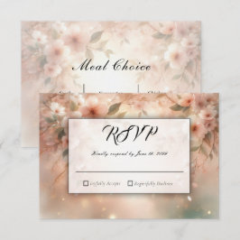 Romantic Blush Cherry Blossom Wedding OSA Kort