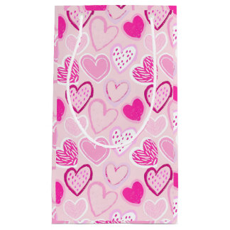 Romantic Blush Pink and Magenta Patterned Heart