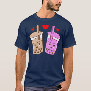 Romantic Boba Bubble Kawaii Tea Graphic Premium T Shirt