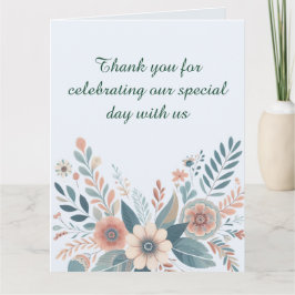 Romantic Bohemian Floral Wedding Tack Kort