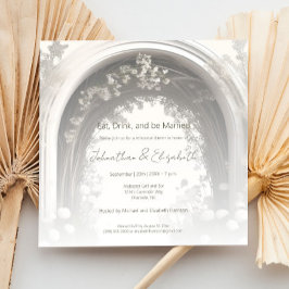 Romantic Boho Botanical Arch Rehearsal Dinner Inbjudningar