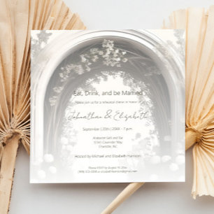 Romantic Boho Botanical Arch Rehearsal Dinner Inbjudningar