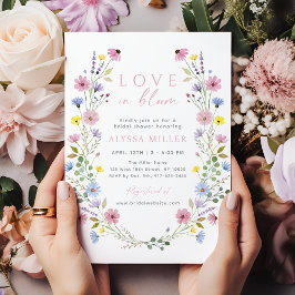 Romantic Boho Garden WildblomMöhippa Inbjudningar
