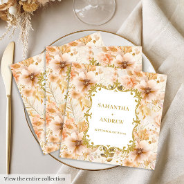 Romantic Boho  Guld Pappra Napkins Pappersservett