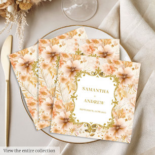 Romantic Boho Guld Pappra Napkins Pappersservett