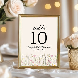 Romantic Boho Wedding with Wildflowers Bordsnummer