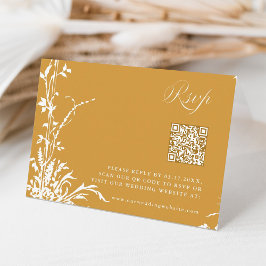 Romantic Botanical Arch Garden Amber Fall Wedding OSA Kort