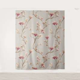 Romantic Botanical Wall Tapestry – Heart Blossom