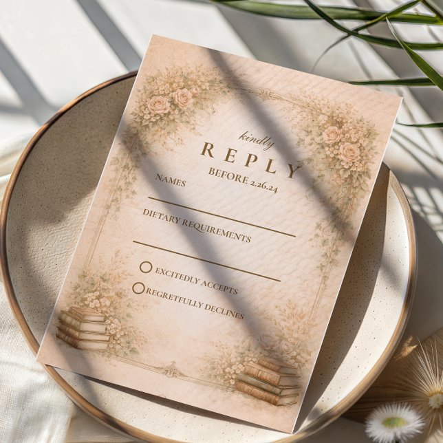 Romantic Botanical Wildflower Garden Wedding OSA Kort (Skapare uppladdad)