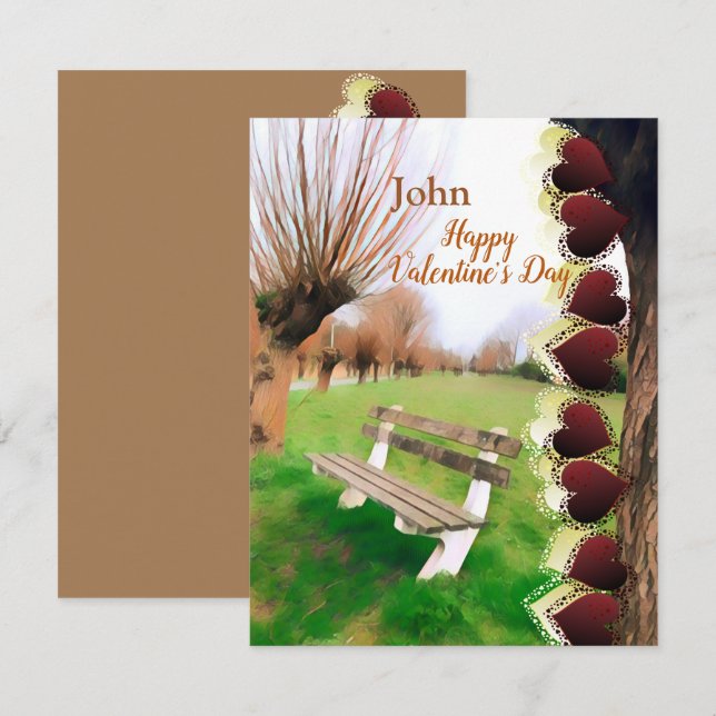 Romantic Boykompis Valentiness Heart Garden Bench (Fram/baksida)