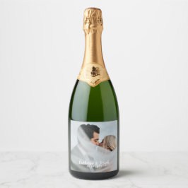 Romantic Bride & Groom Bröllop Sparkling Vin Lab