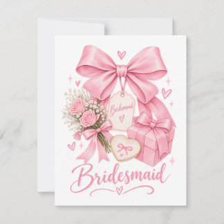 Romantic Bridesmaid Gift, Bridal Party Graphic Tee Inbjudningar