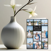 Romantic Bröllop-årsdag Photo Collage Black