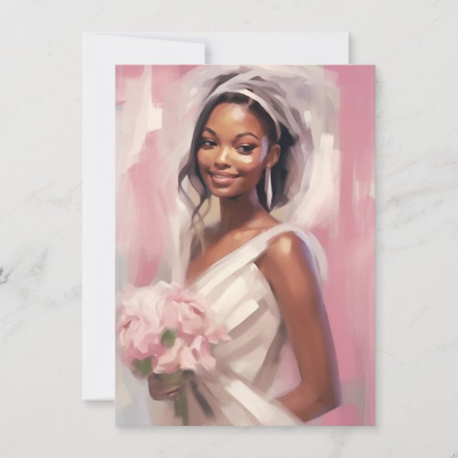 Romantic Bröllop Bride Inbjudningar (Framsida)