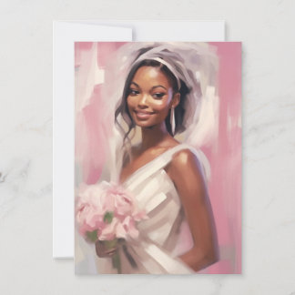 Romantic Bröllop Bride Inbjudningar